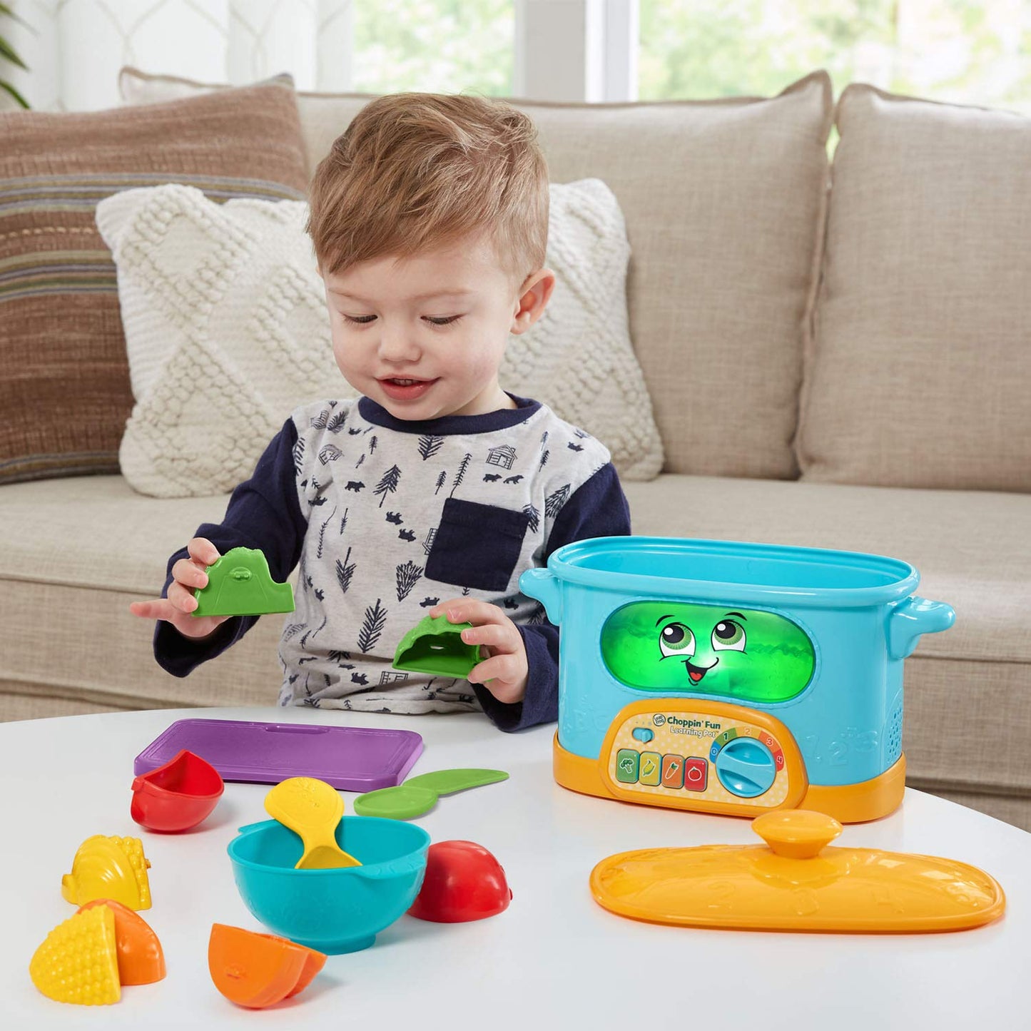 LeapFrog Choppin’ Fun Learning Pot – Orange | Pretend Play Kitchen Toy