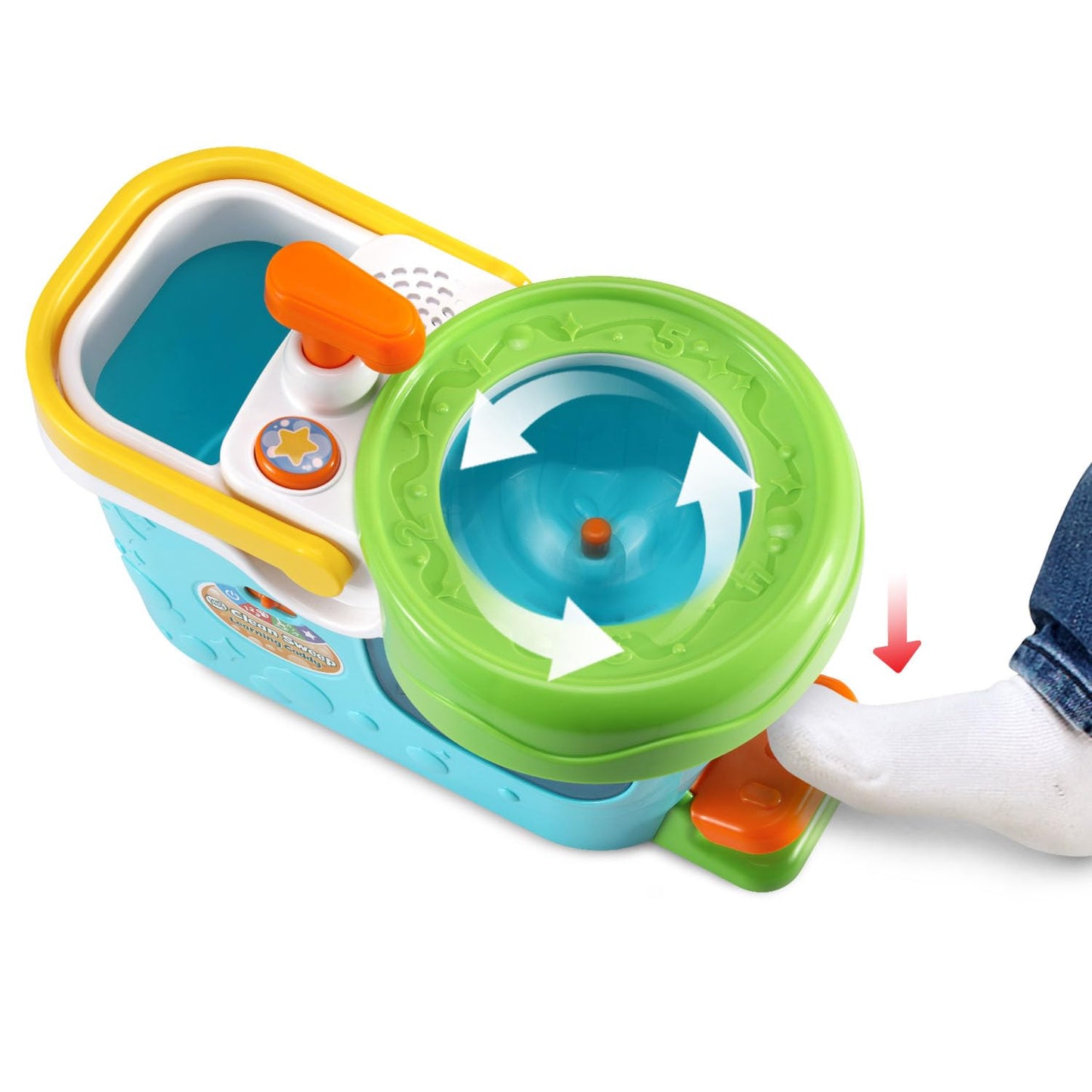 LeapFrog Clean Sweep Learning Caddy – Kids Mop & Broom Toy for Ages 3-5 (Blue)