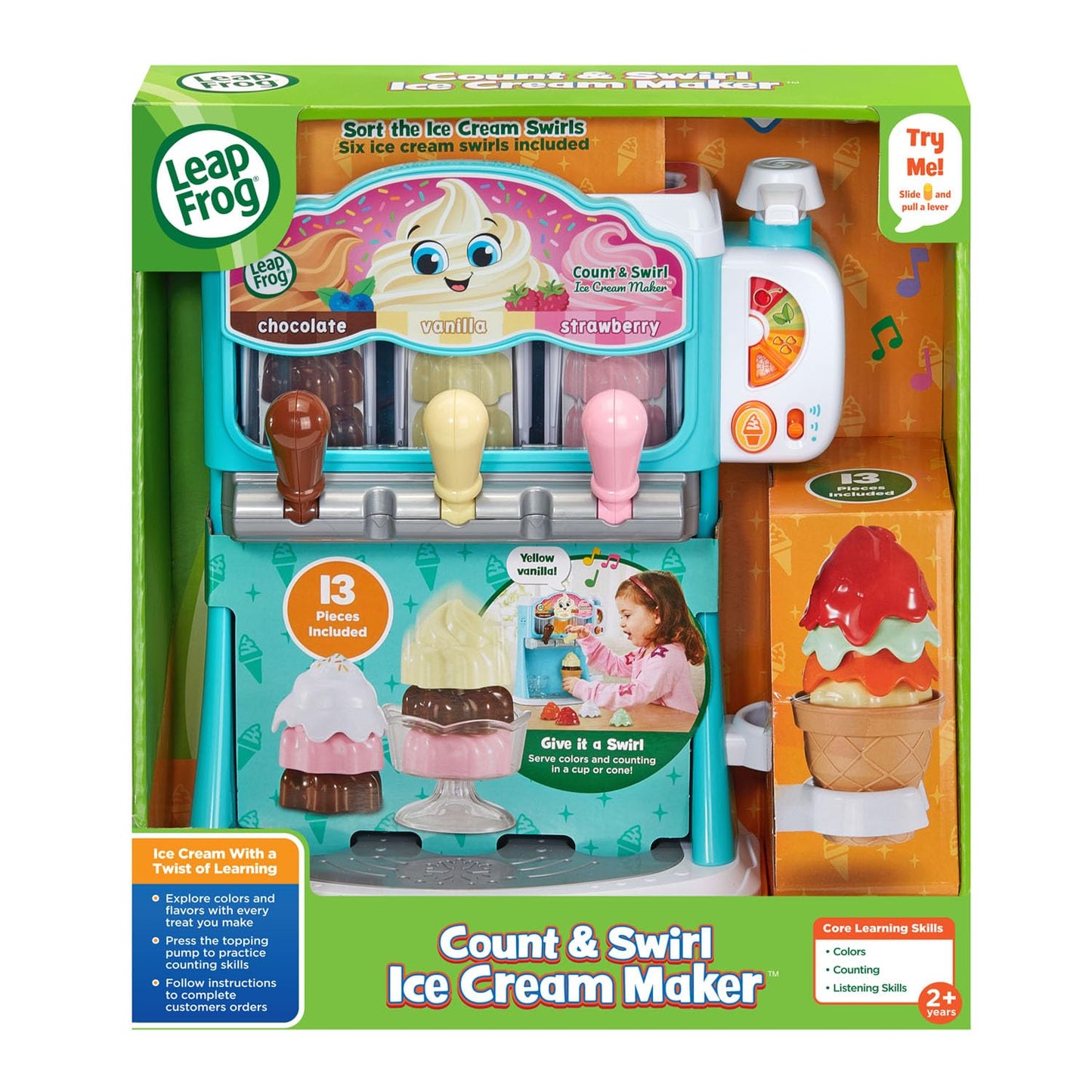 LeapFrog Count and Swirl Ice Cream Maker Playset – Counting Fun for Kids 2+