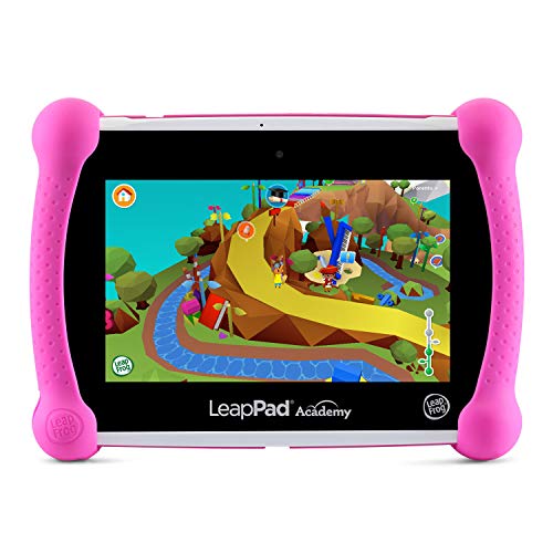 LeapFrog LeapPad Academy Pink – 7-inch Kids Learning Tablet with 20 Educational Apps (Ages 3–8)