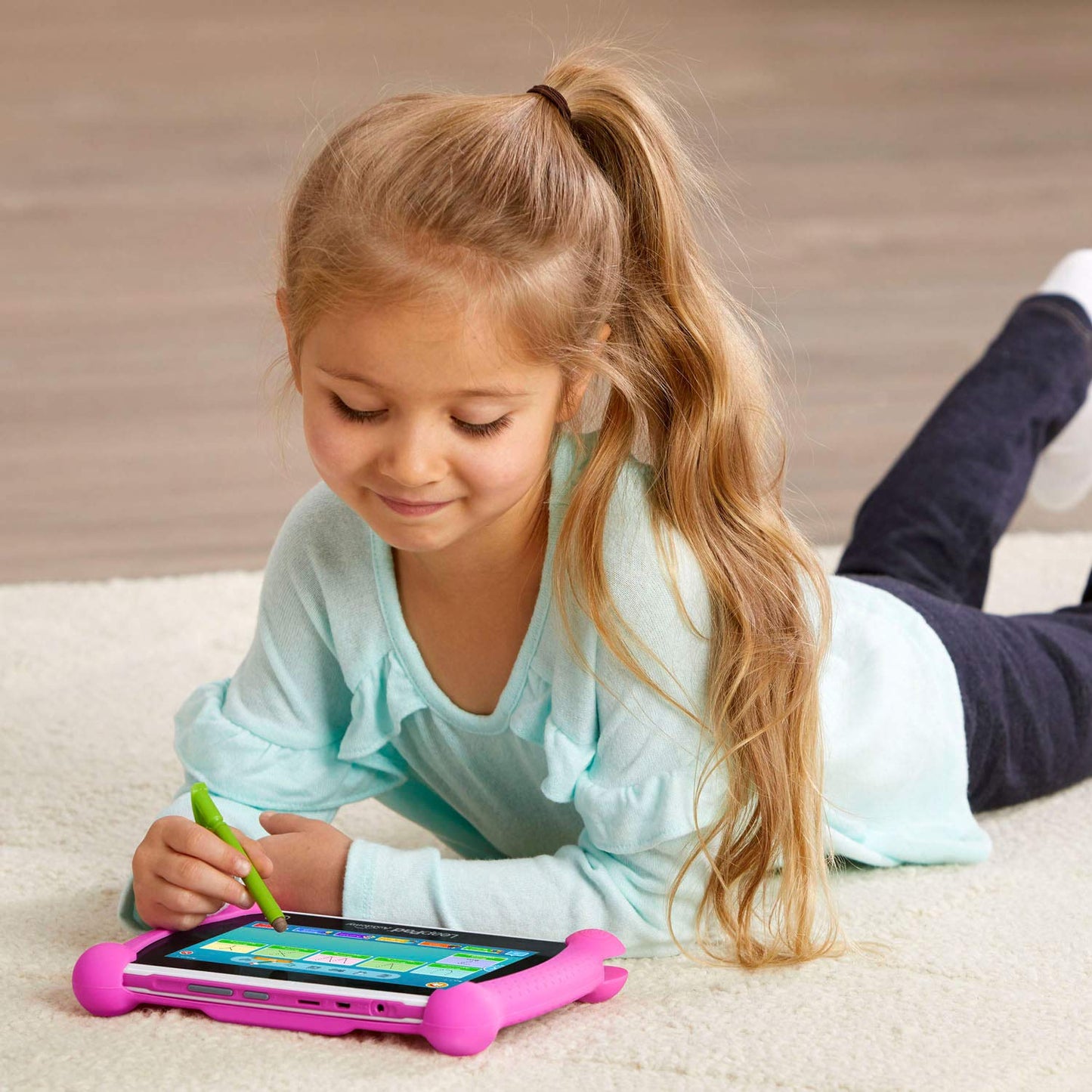 LeapFrog LeapPad Academy Pink – 7-inch Kids Learning Tablet with 20 Educational Apps (Ages 3–8)