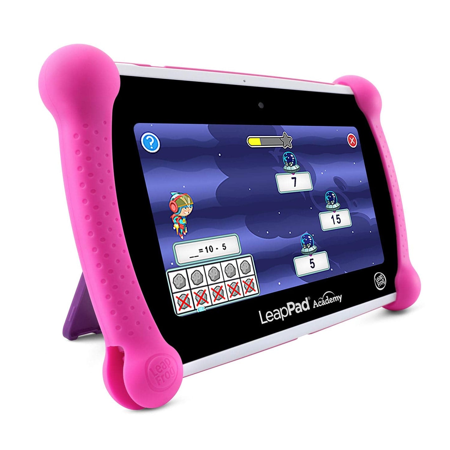 LeapFrog LeapPad Academy Pink – 7-inch Kids Learning Tablet with 20 Educational Apps (Ages 3–8)