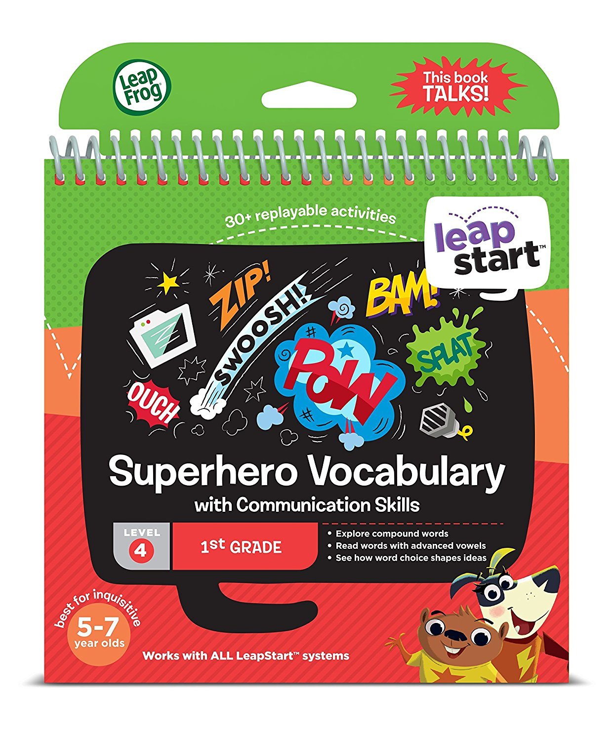 LeapFrog LeapStart 1st Grade Activity Book: Superhero Vocabulary and Communication Skills