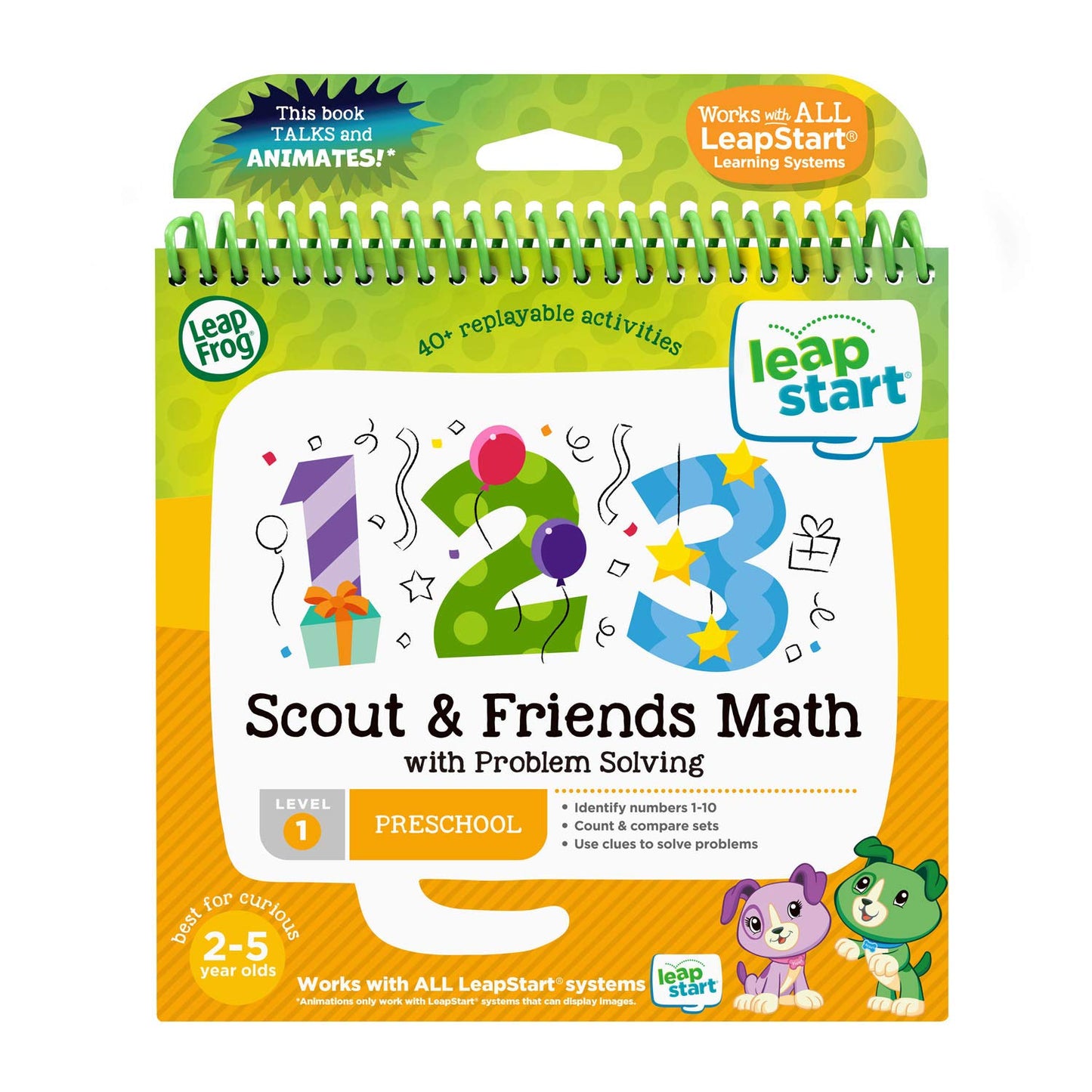 LeapFrog LeapStart 3D Scout and Friends Math Book – Interactive Early Math for Ages 2-5