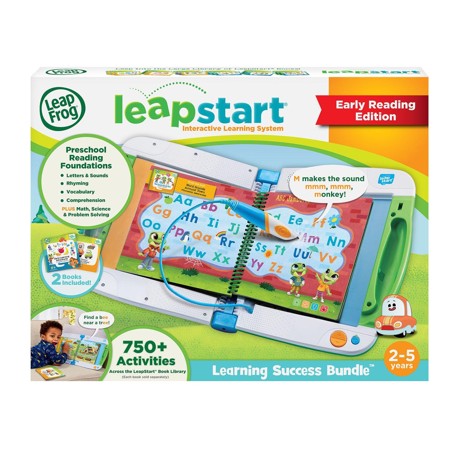 LeapFrog LeapStart Learning Success Bundle, Green – Interactive Early Learning System for 2-5 Year Olds