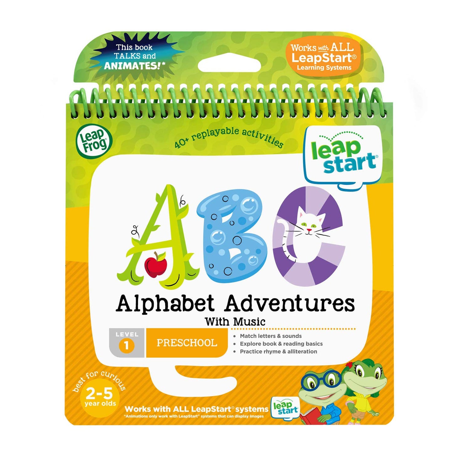 LeapFrog LeapStart Alphabet Adventures & Music Activity Book – Preschool Learning (Ages 2-4)