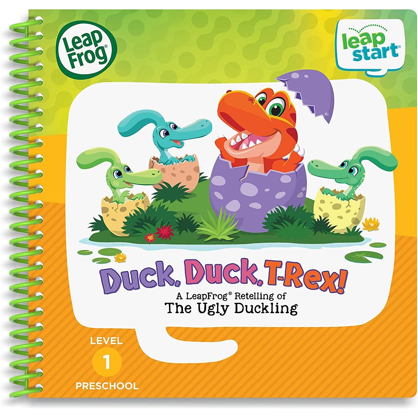 LeapFrog LeapStart Preschool Level 1: Duck, Duck, T-Rex! – Interactive Ugly Duckling Retelling