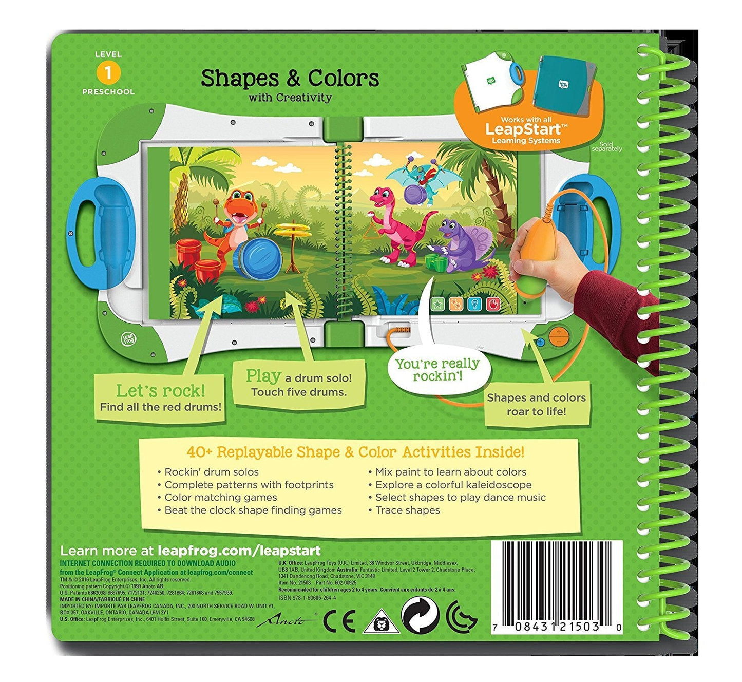 LeapFrog LeapStart Preschool Activity Book: Shapes, Colors & Creativity