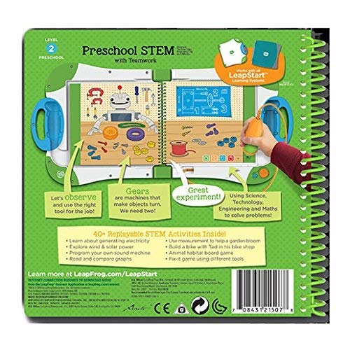LeapFrog LeapStart Pre-K: STEM & Teamwork Activity Book for Ages 3-5