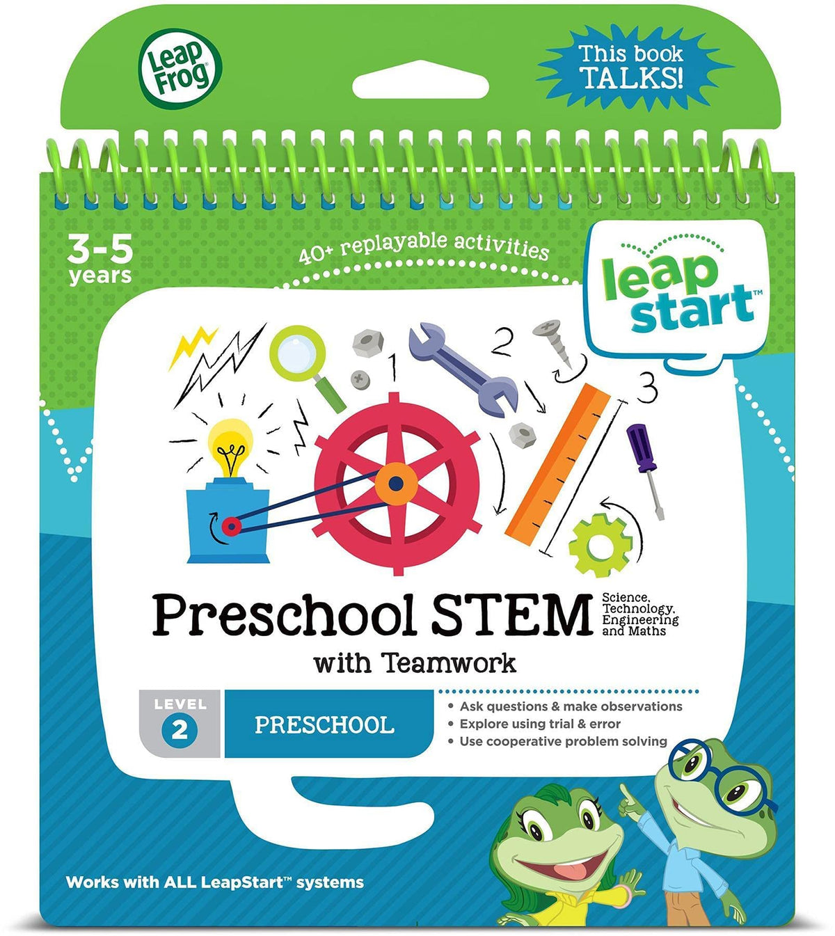 LeapFrog LeapStart Pre-K: STEM & Teamwork Activity Book for Ages 3-5