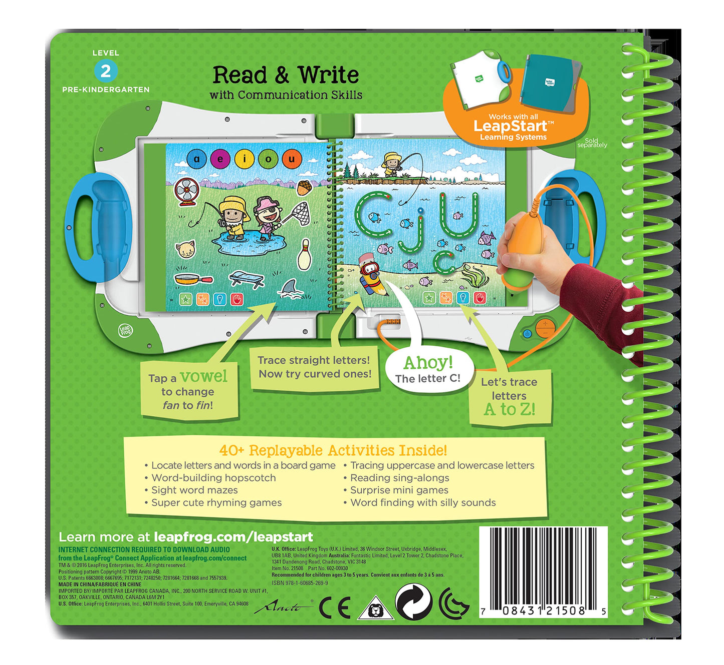 LeapFrog LeapStart Read & Write and Communication Skills Activity Book – Level 4 (1st Grade) for Ages 5-7