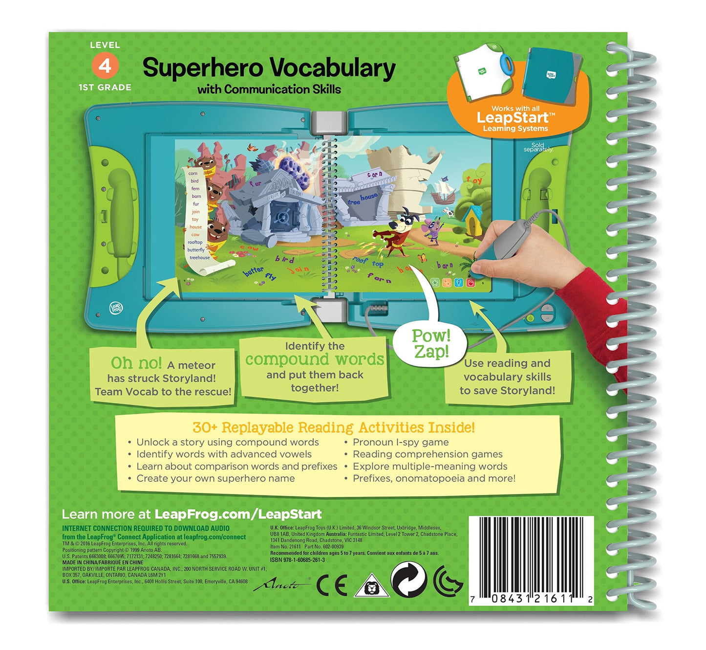 LeapFrog LeapStart 1st Grade Activity Book: Superhero Vocabulary and Communication Skills