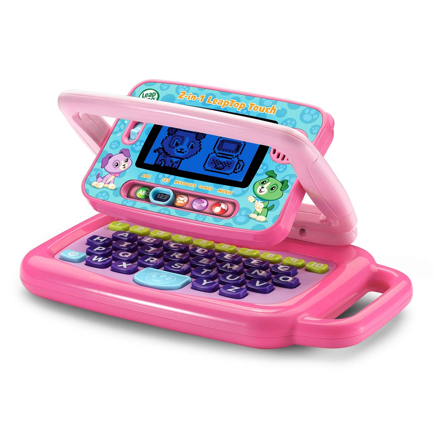 LeapFrog 2-in-1 LeapTop Touch Pink – Learn Letters, Numbers & More (Frustration Free Packaging)