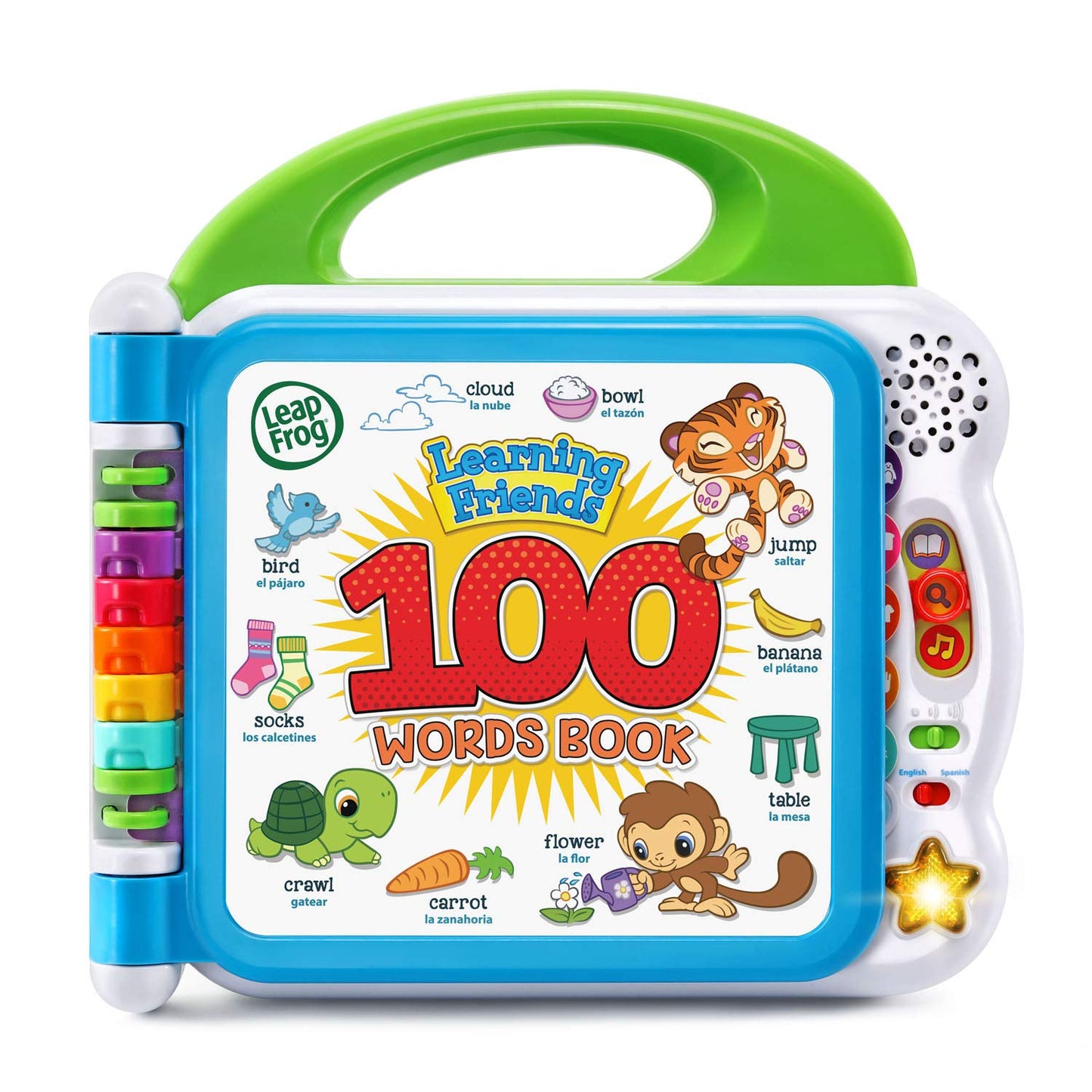 LeapFrog Learning Friends 100 Words Book (Frustration Free Packaging) – Green, Bilingual Learning Toy