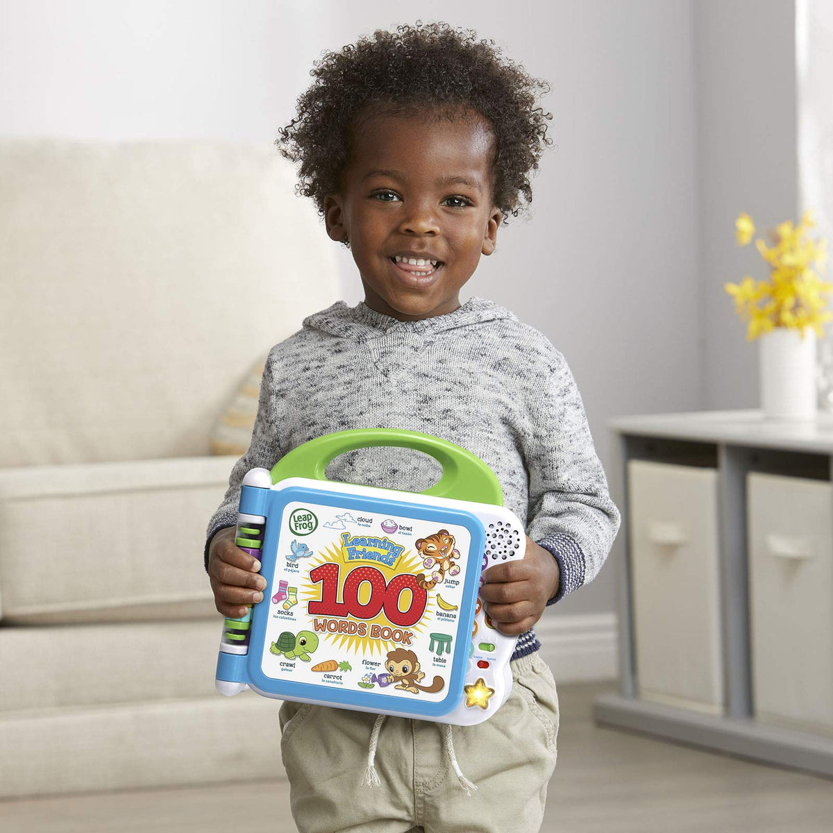 LeapFrog Learning Friends 100 Words Book (Frustration Free Packaging) – Green, Bilingual Learning Toy