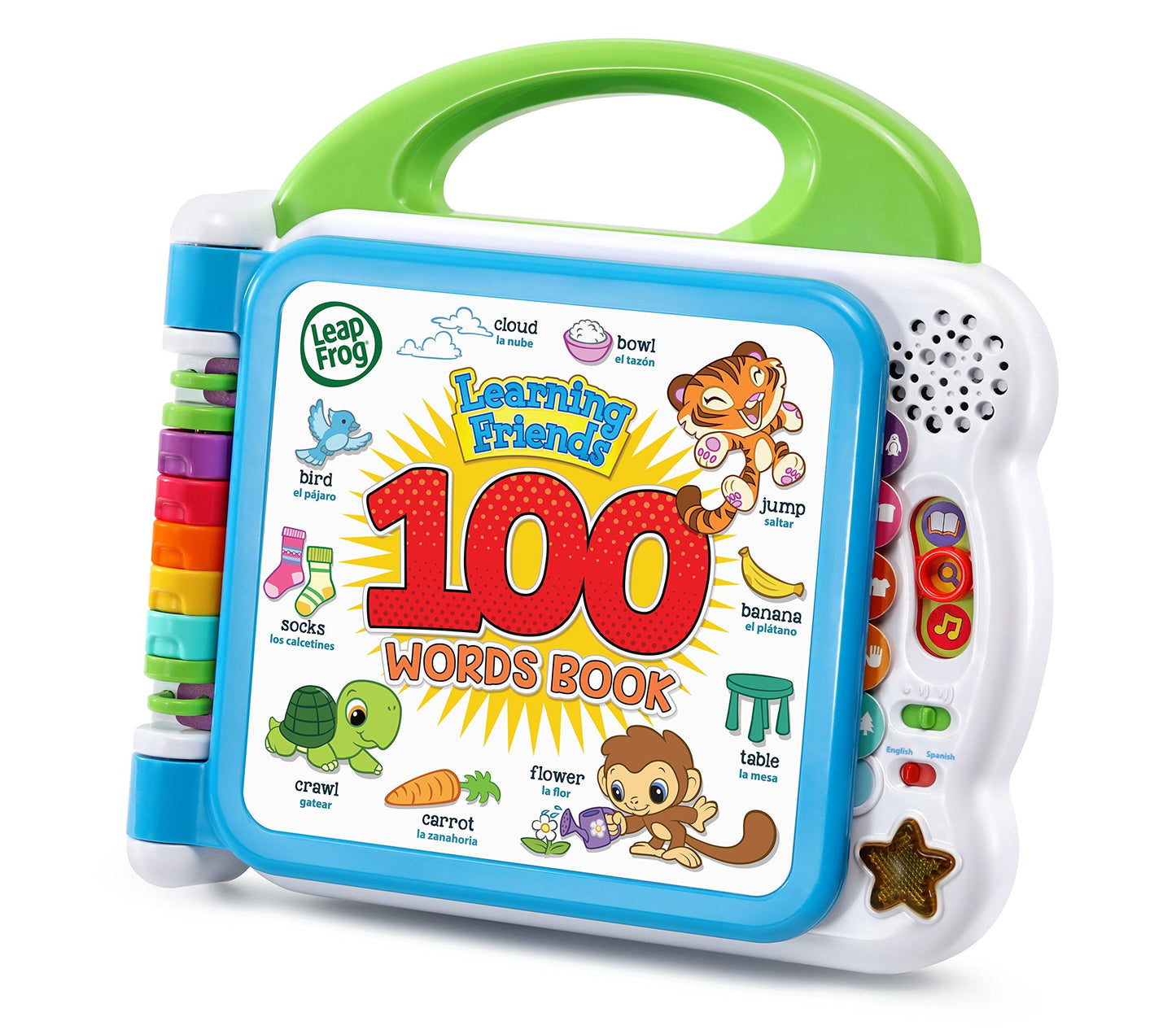 LeapFrog Learning Friends 100 Words Book (Frustration Free Packaging) – Green, Bilingual Learning Toy