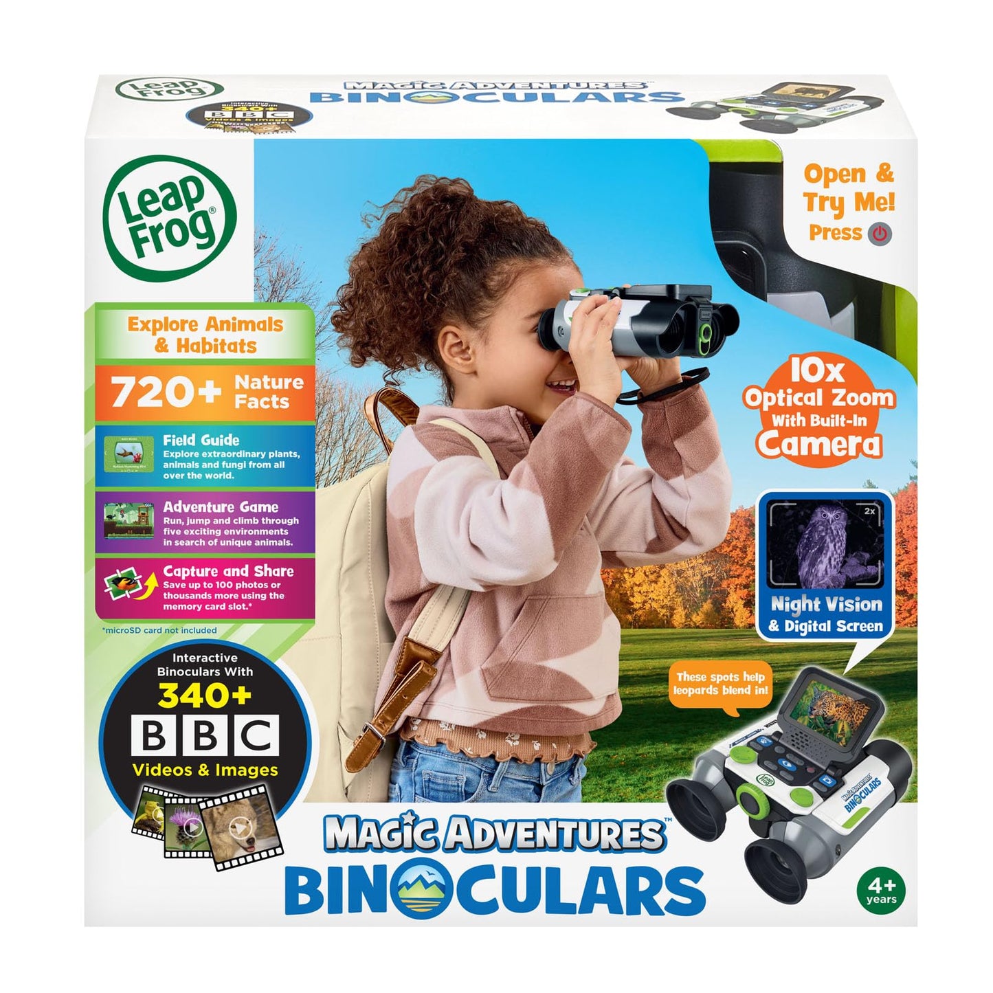 LeapFrog Magic Adventures Binoculars with Screen Capture & Night Vision – For Kids 4+