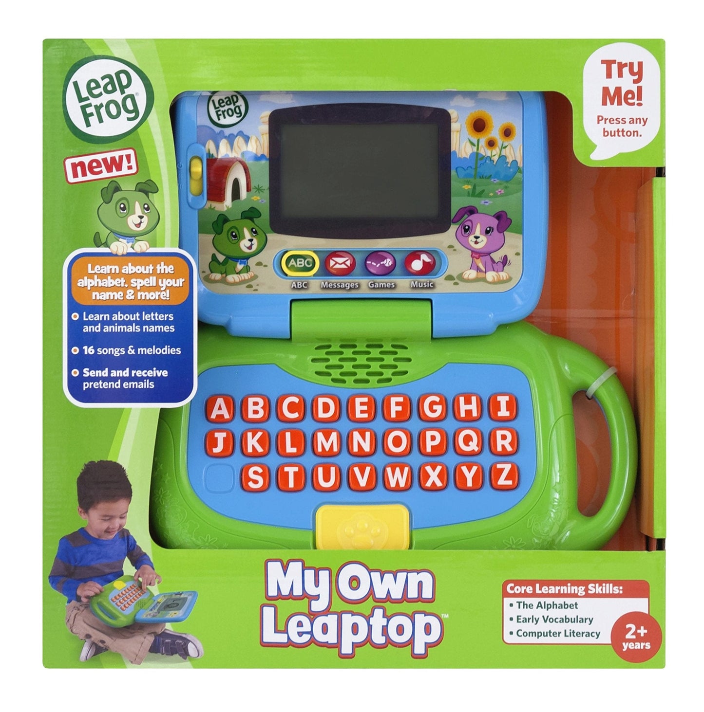 LeapFrog My Own Leaptop, Green – Personalized Name, ABCs, Messages & Music