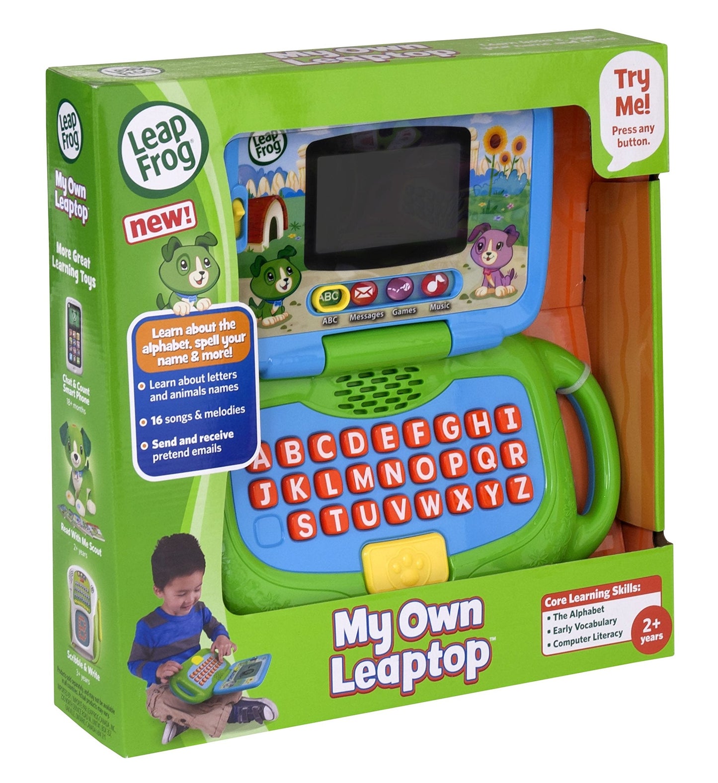 LeapFrog My Own Leaptop, Green – Personalized Name, ABCs, Messages & Music