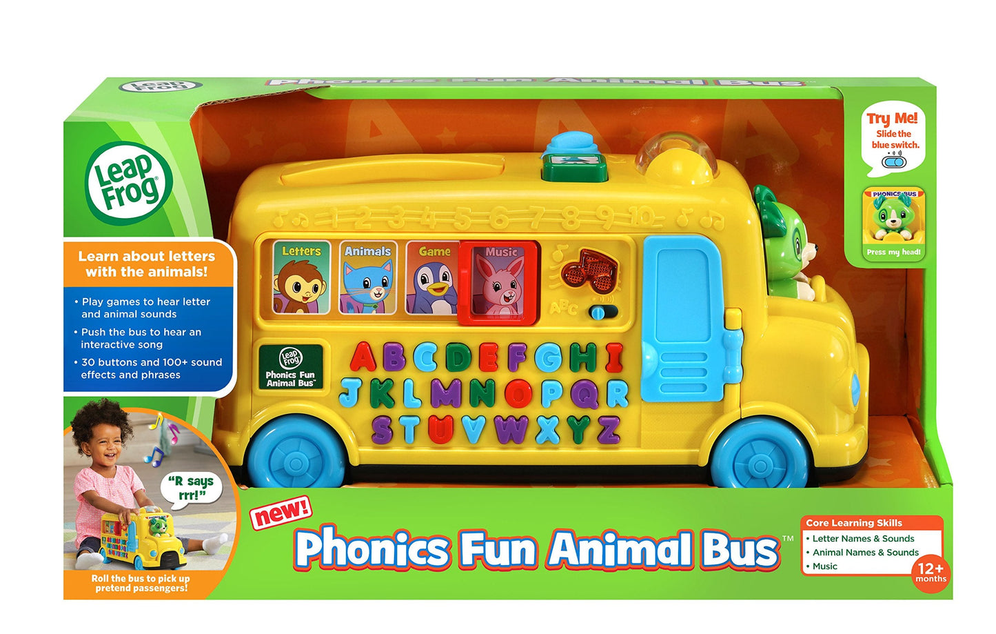 LeapFrog Phonics Fun Animal Bus – Interactive Letter & Sound Toy for Kids
