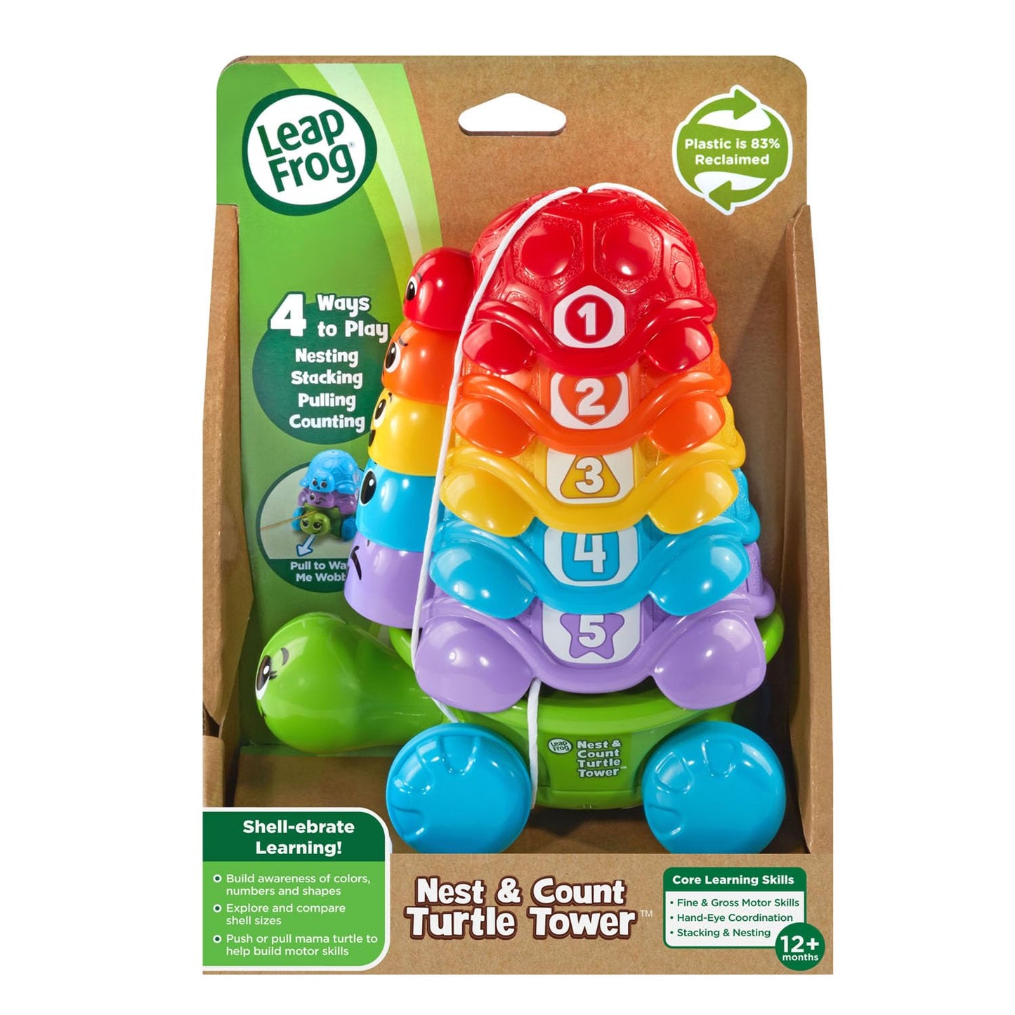 LeapFrog Nest and Count Turtle Tower – Stacking, Nesting & Counting Toy for Toddlers