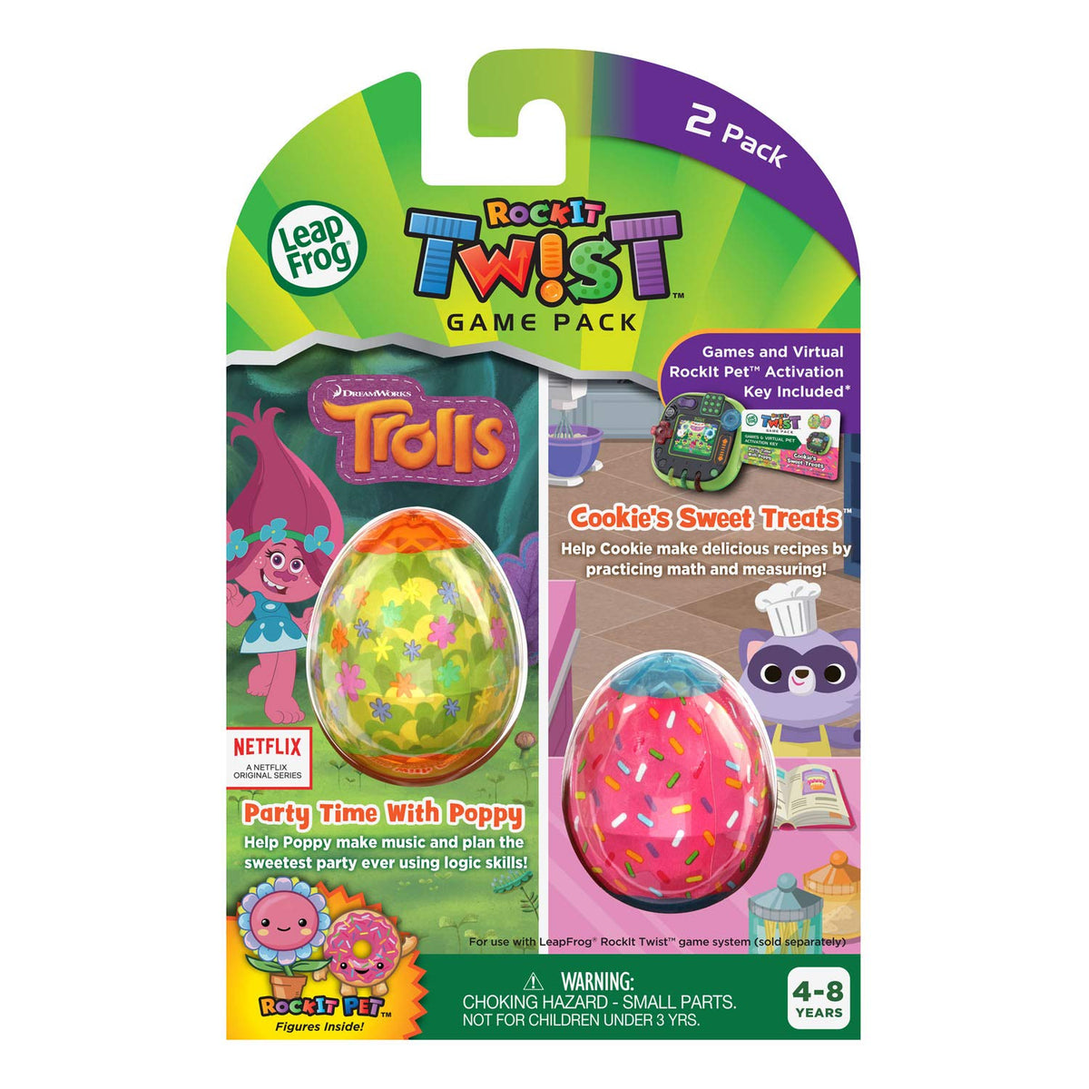 LeapFrog RockIt Twist Dual Game Pack: Trolls Party Time With Poppy & Cookie's Sweet Treats