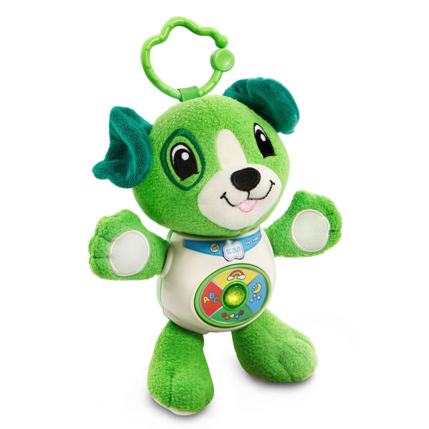 LeapFrog Sing and Snuggle Scout – Plush Interactive Puppy with Songs and Car-Seat Ring
