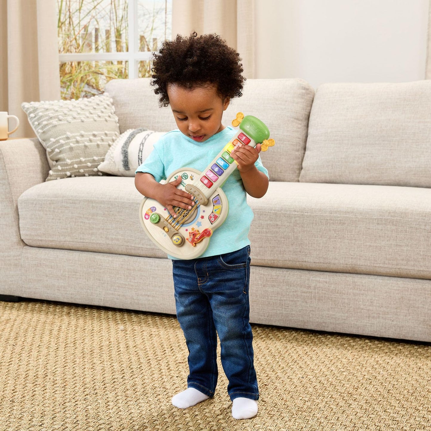 LeapFrog Strum and Count Wooden Guitar – Interactive Musical Toy for Toddlers