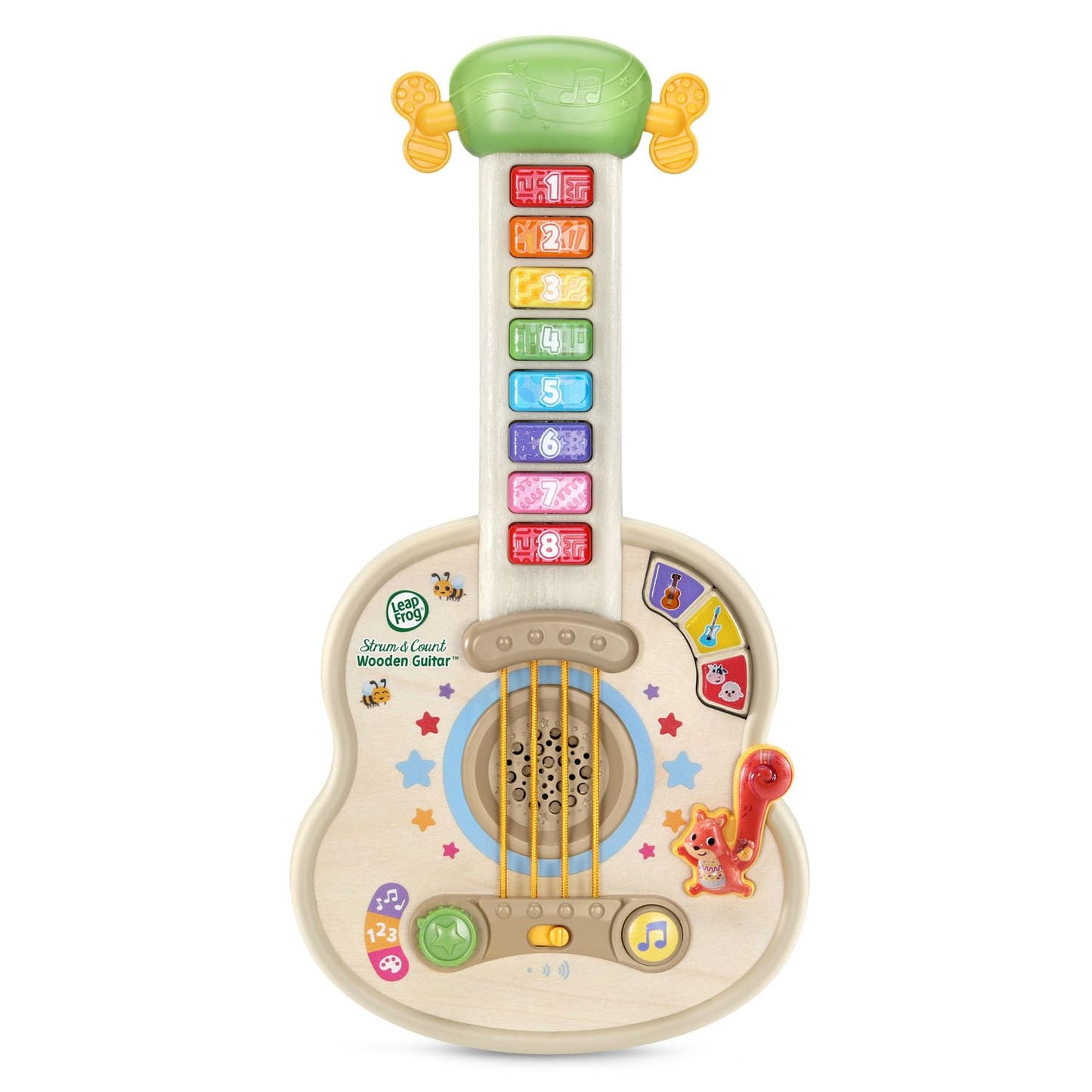 LeapFrog Strum and Count Wooden Guitar – Interactive Musical Toy for Toddlers