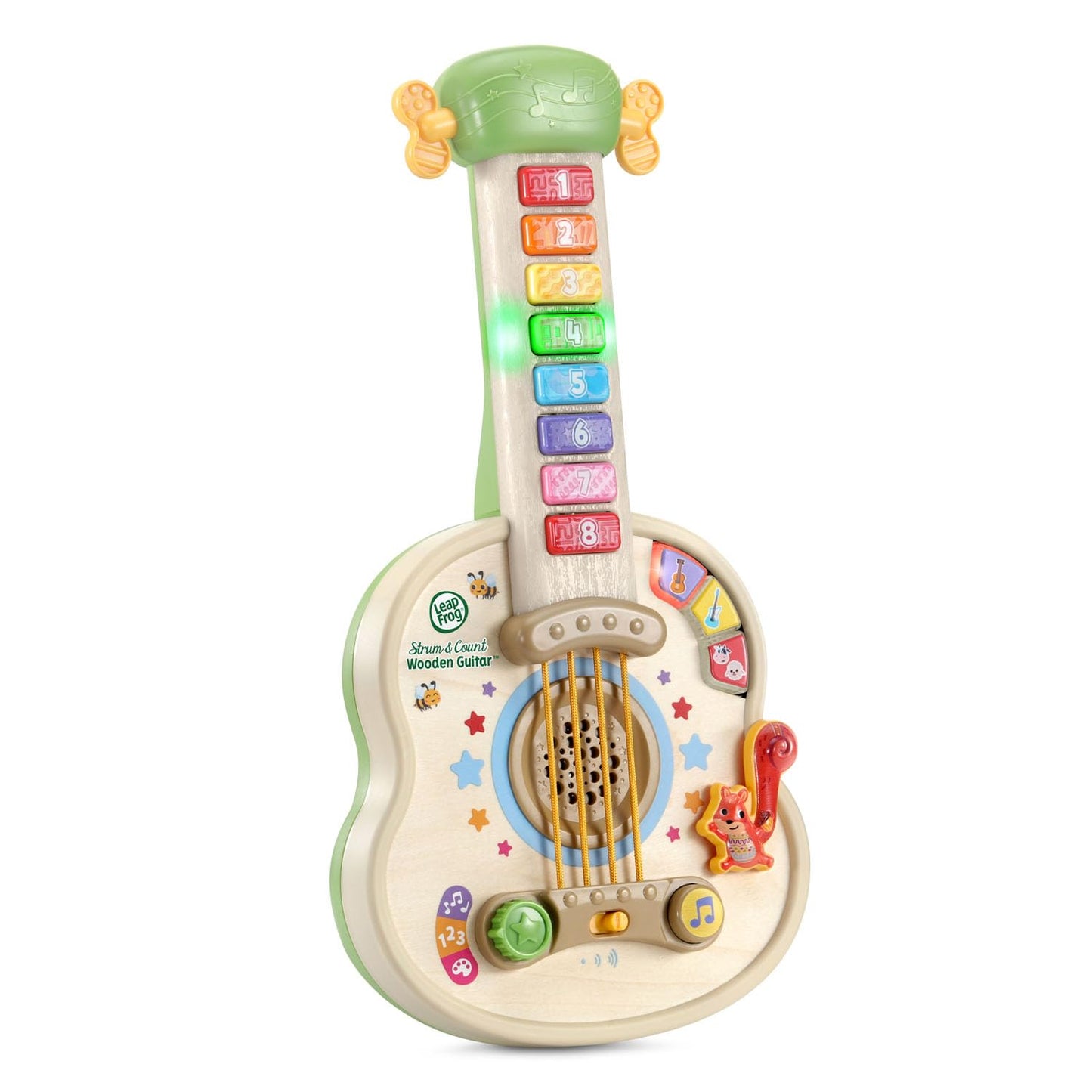 LeapFrog Strum and Count Wooden Guitar – Interactive Musical Toy for Toddlers