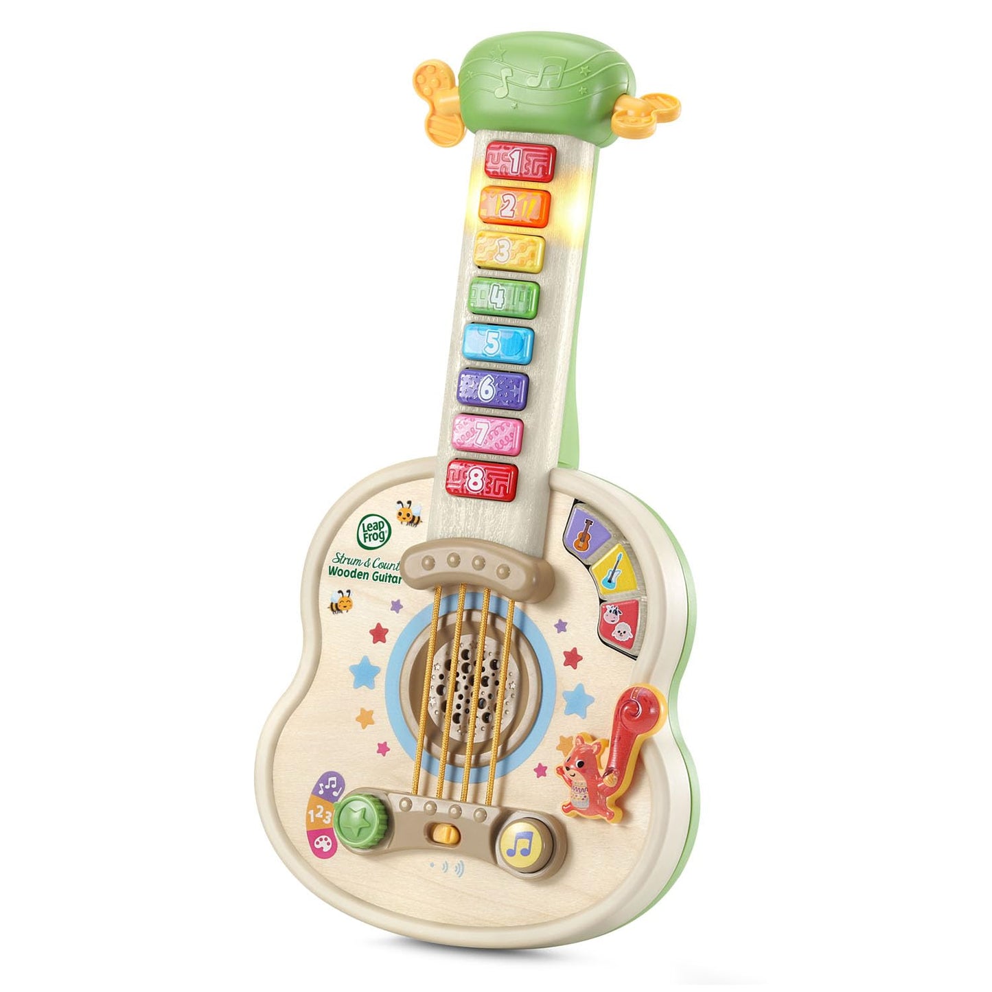 LeapFrog Strum and Count Wooden Guitar – Interactive Musical Toy for Toddlers
