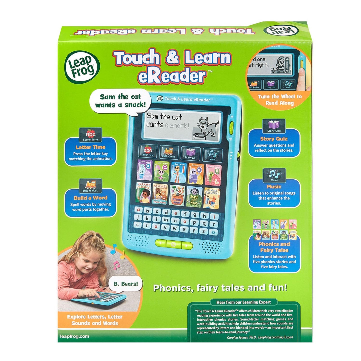 LeapFrog Touch and Learn eReader Teal – Interactive Reading & Phonics for Kids