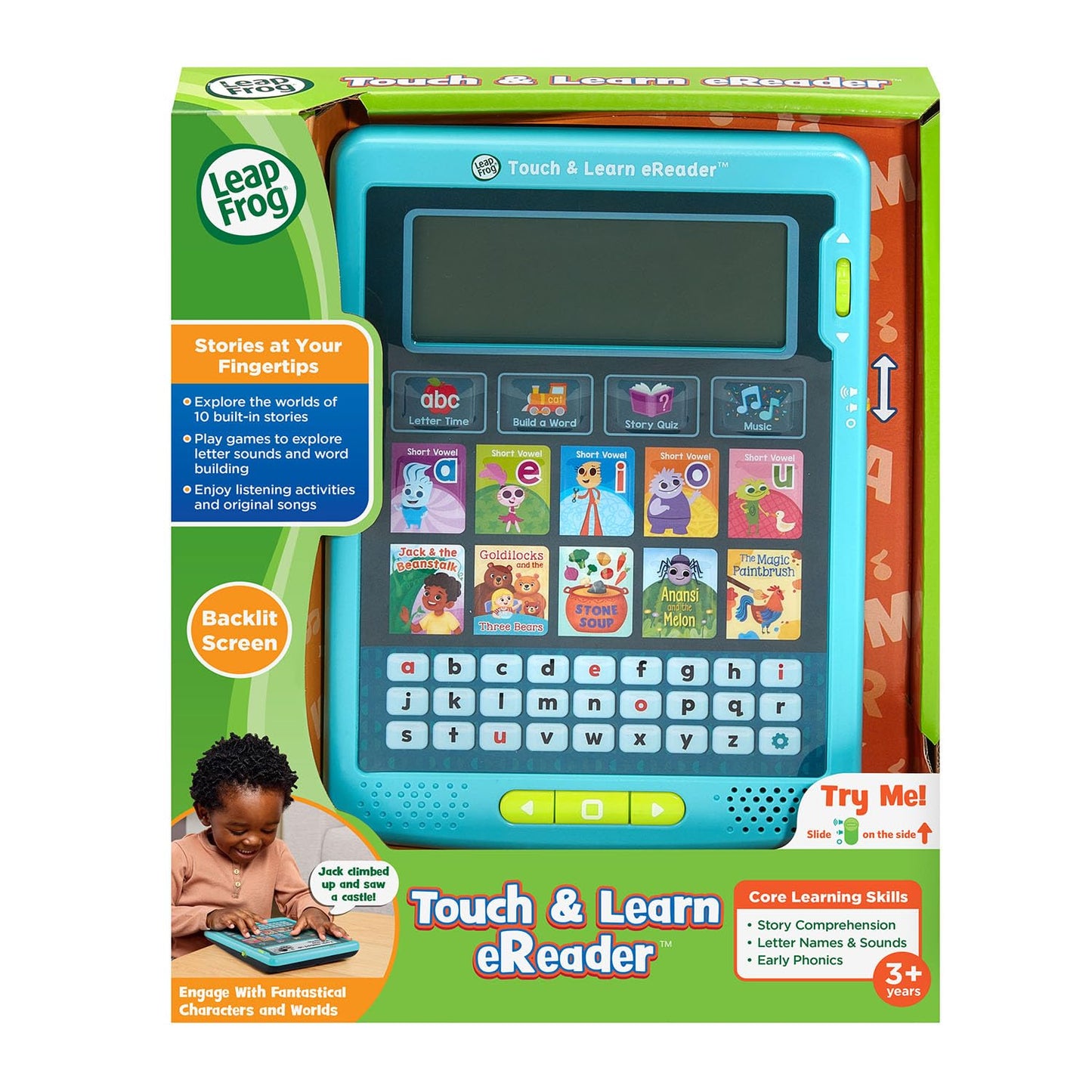LeapFrog Touch and Learn eReader Teal – Interactive Reading & Phonics for Kids