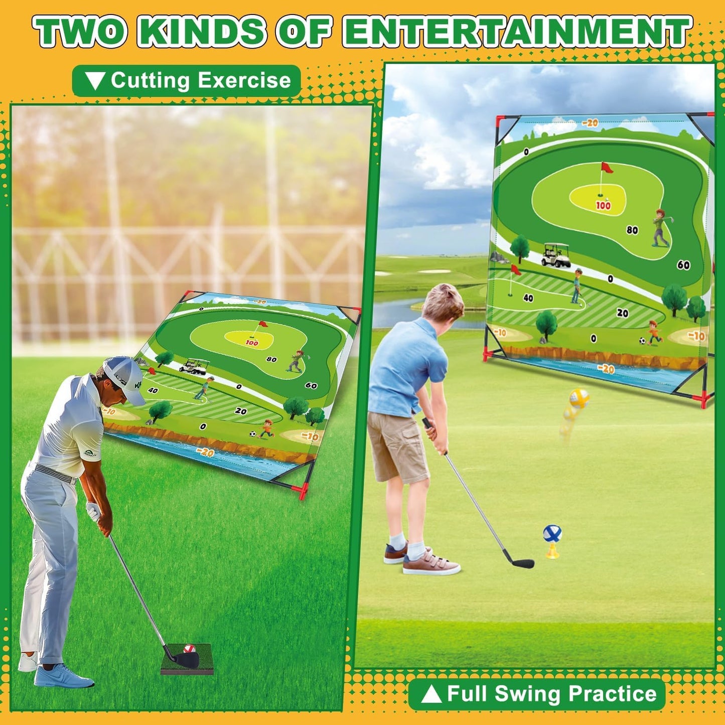 Learn2M Golf Game Set for Kids & Teens – Outdoor Backyard Golf, Darts, Bean Bags & More