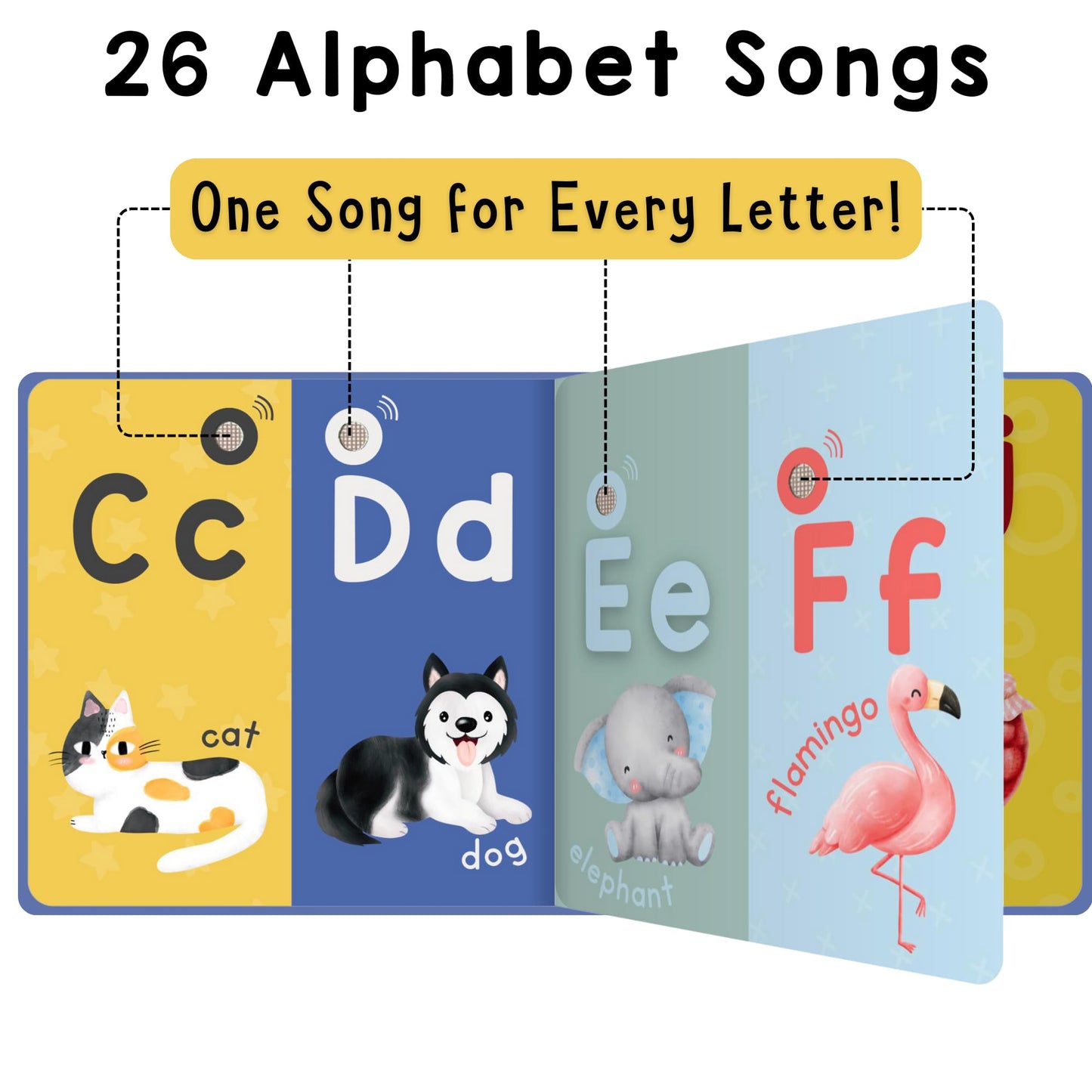 Learning Bugs Interactive Letter Song Book for Toddlers – 26 Alphabet Songs & Nursery Rhymes