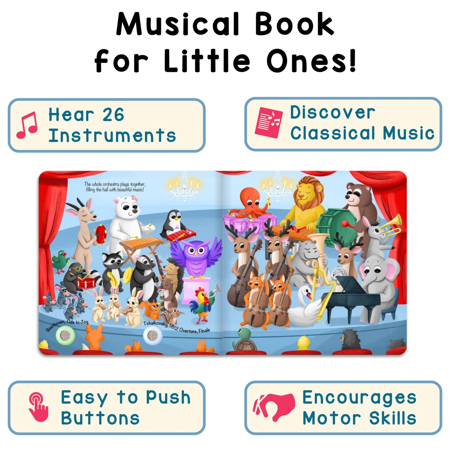 LEARNING BUGS Discover The Orchestra: 28 Instrument Sounds & Classical Pieces for Toddlers