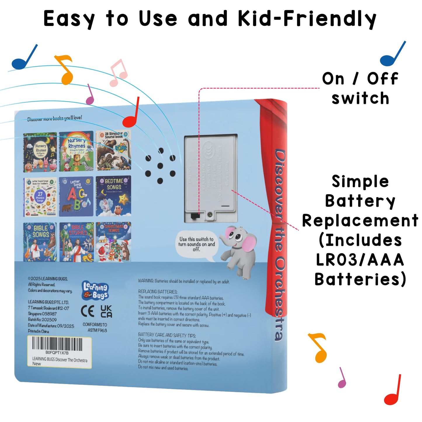LEARNING BUGS Discover The Orchestra: 28 Instrument Sounds & Classical Pieces for Toddlers