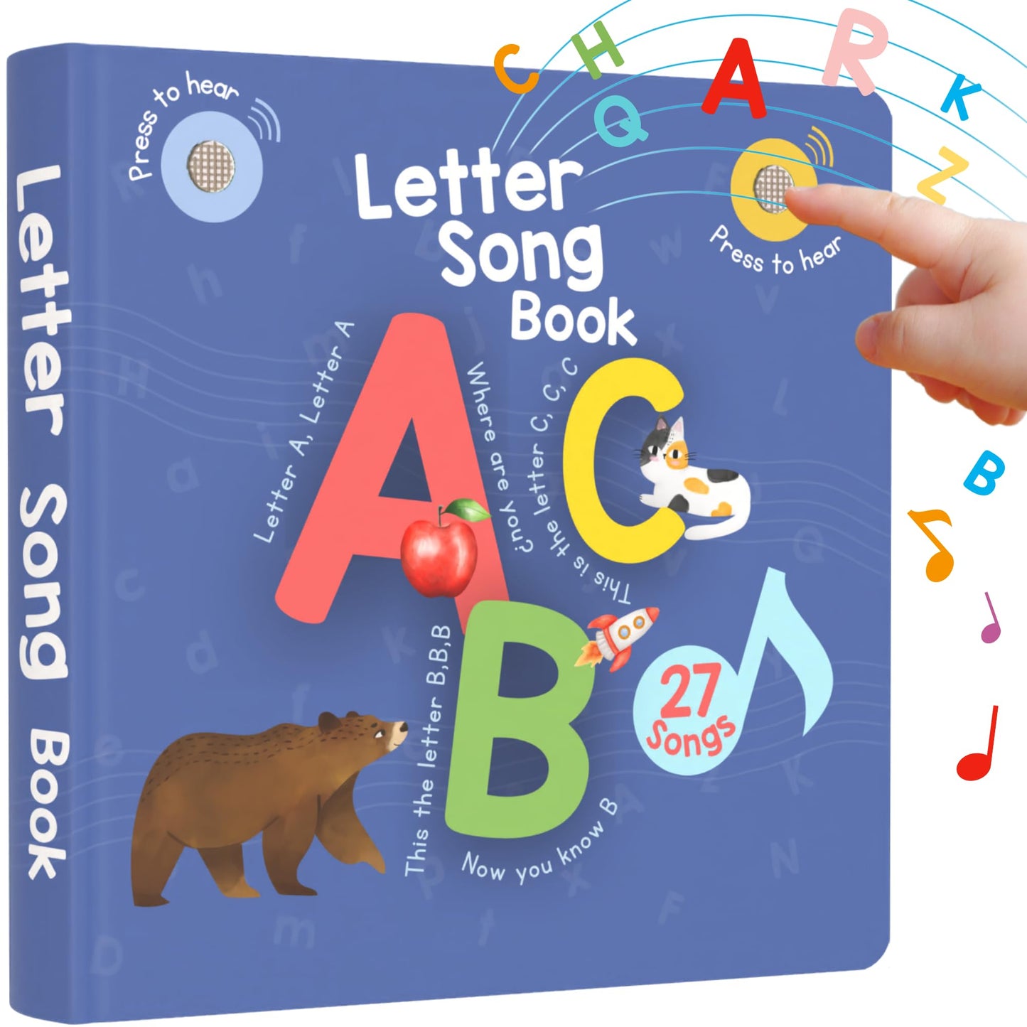 Learning Bugs Interactive Letter Song Book for Toddlers – 26 Alphabet Songs & Nursery Rhymes