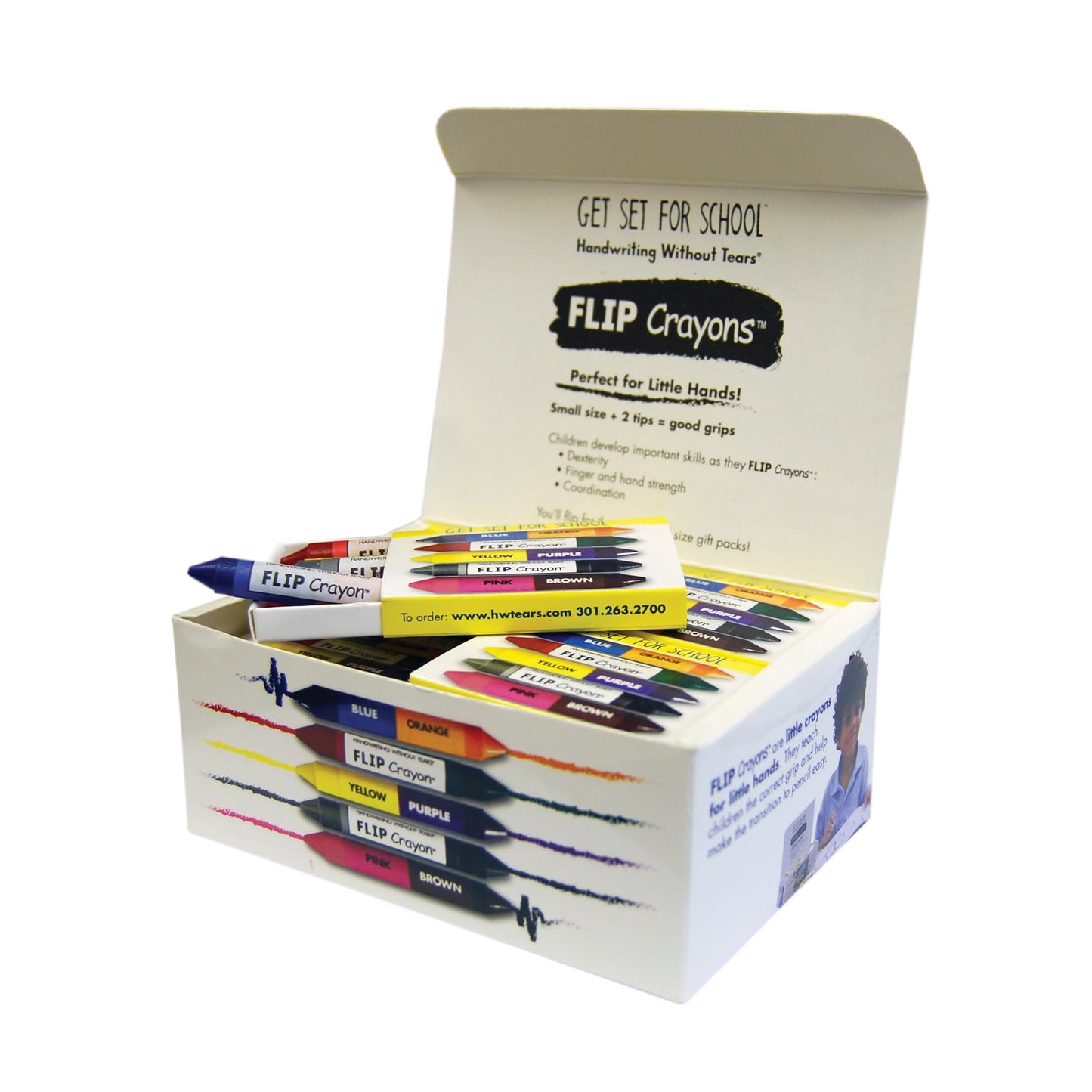 Learning Without Tears FLIP Crayons – Double-Sided Crayons for Fine Motor Skills (Preschool–Kindergarten)