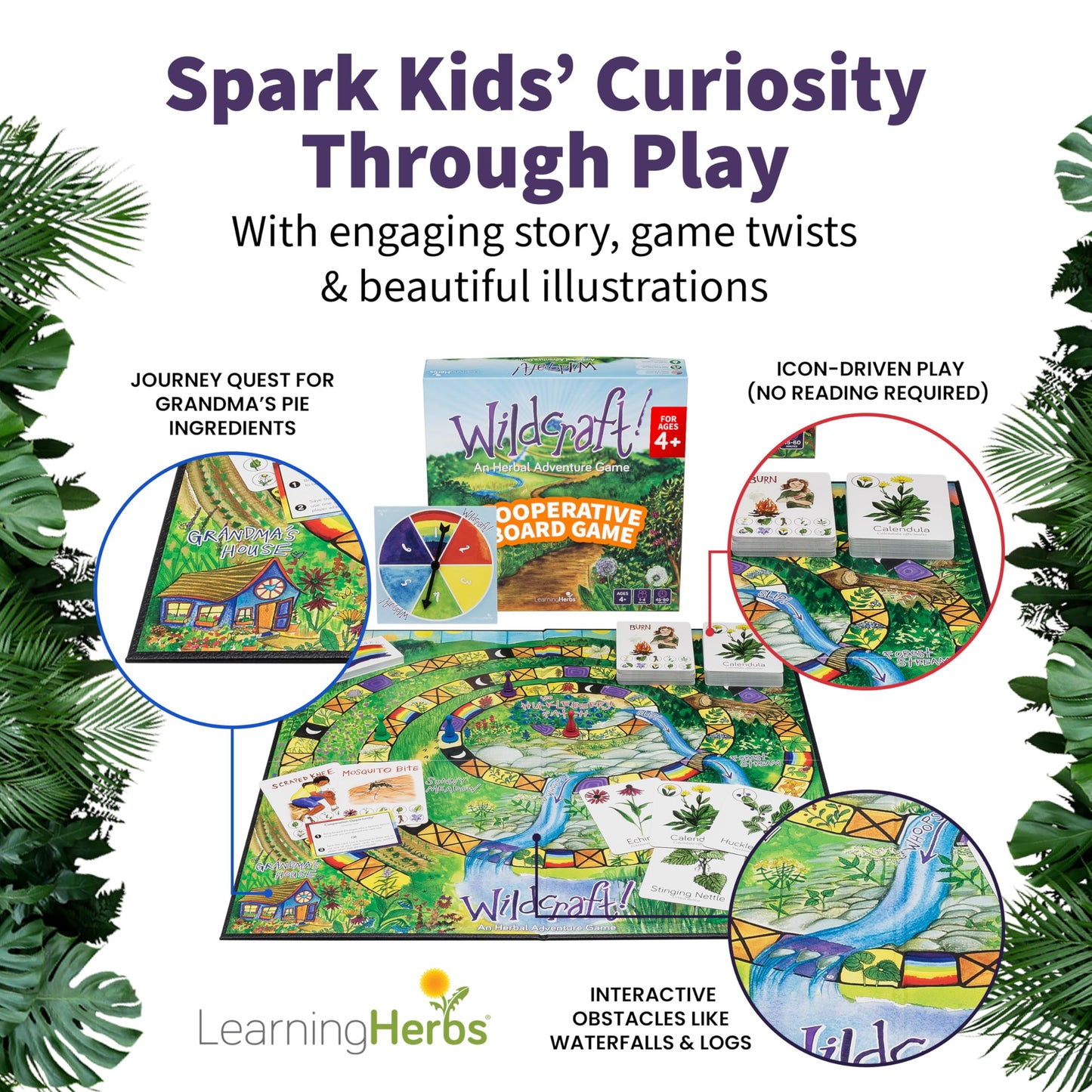 Wildcraft! Herbal Adventure Cooperative Board Game by LearningHerbs — Learn 25 Herbs Through Play