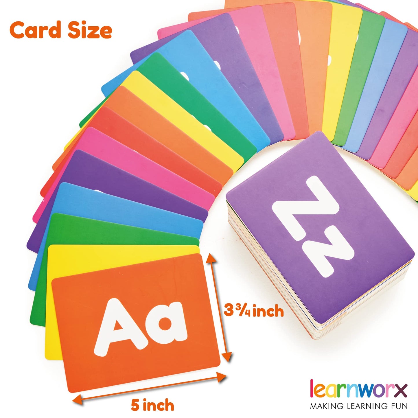 Learnworx Spanish Flash Cards for Kids & Toddlers – 101 Double-Sided Cards (202 Sides)