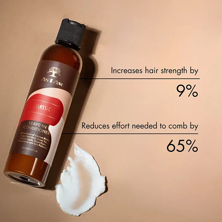 As I Am Leave-In Conditioner for Hydration & Detangling Natural Curls & Coils 8 oz