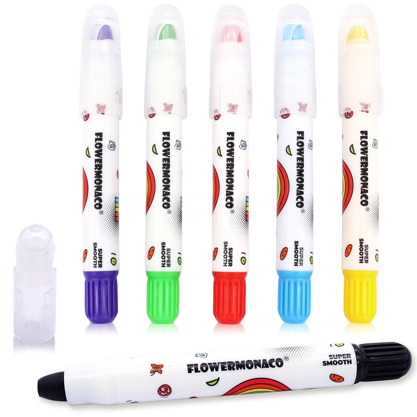 Lebze Jumbo Crayons for Toddlers – 24-Count Washable, Non-Toxic, Easy-to-Hold Silky Crayons