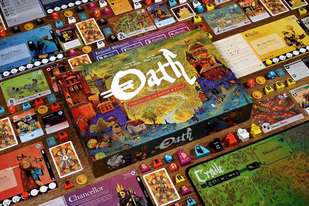 Leder Games | Oath: Chronicles of Empire & Exile – Strategy Board Game for 1–6 Players