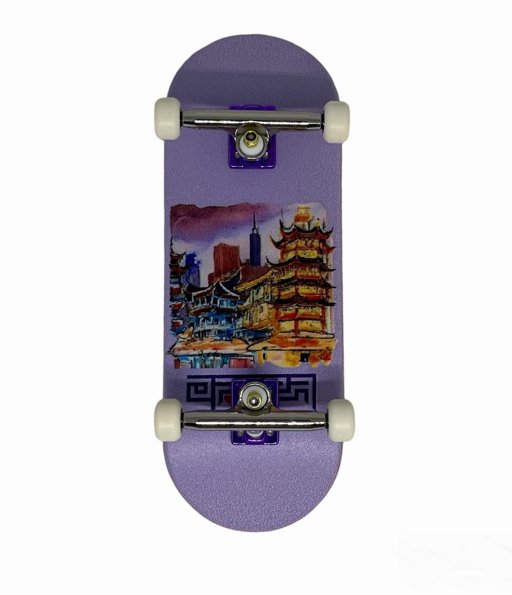 LEEFAI Pro Fingerboard Complete Set Up 34x96mm – Maple Deck, UV Graphic, 4.0 Trucks, 65d Wheels, Op3ra Oriented Vibes
