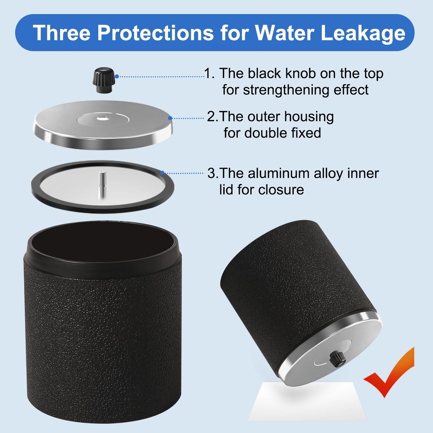 Leegol Electric Replacement 3lb Barrel for Rock Tumbler | Durable Rubber, Leak-Proof Lid