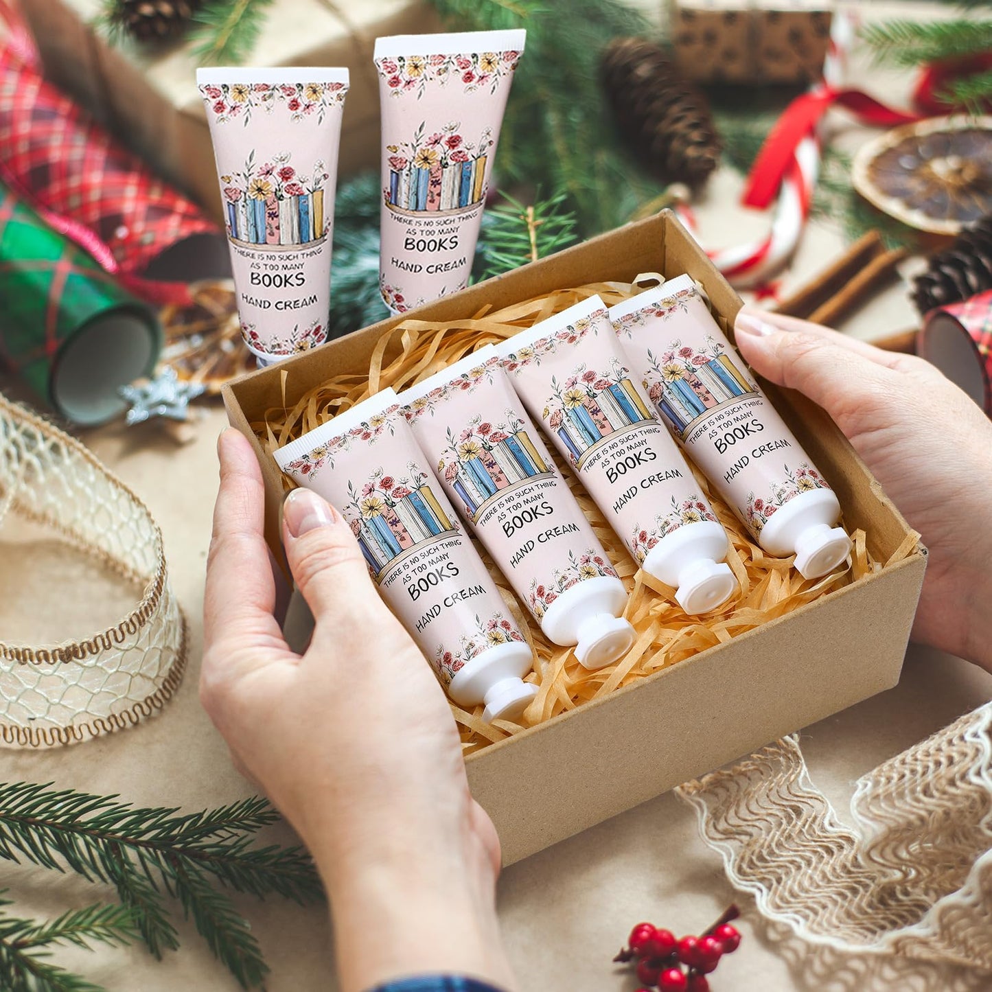 Leelosp 48-Pcs Book Lover Hand Cream Gift Set – Travel-Size Moisturizers for Women