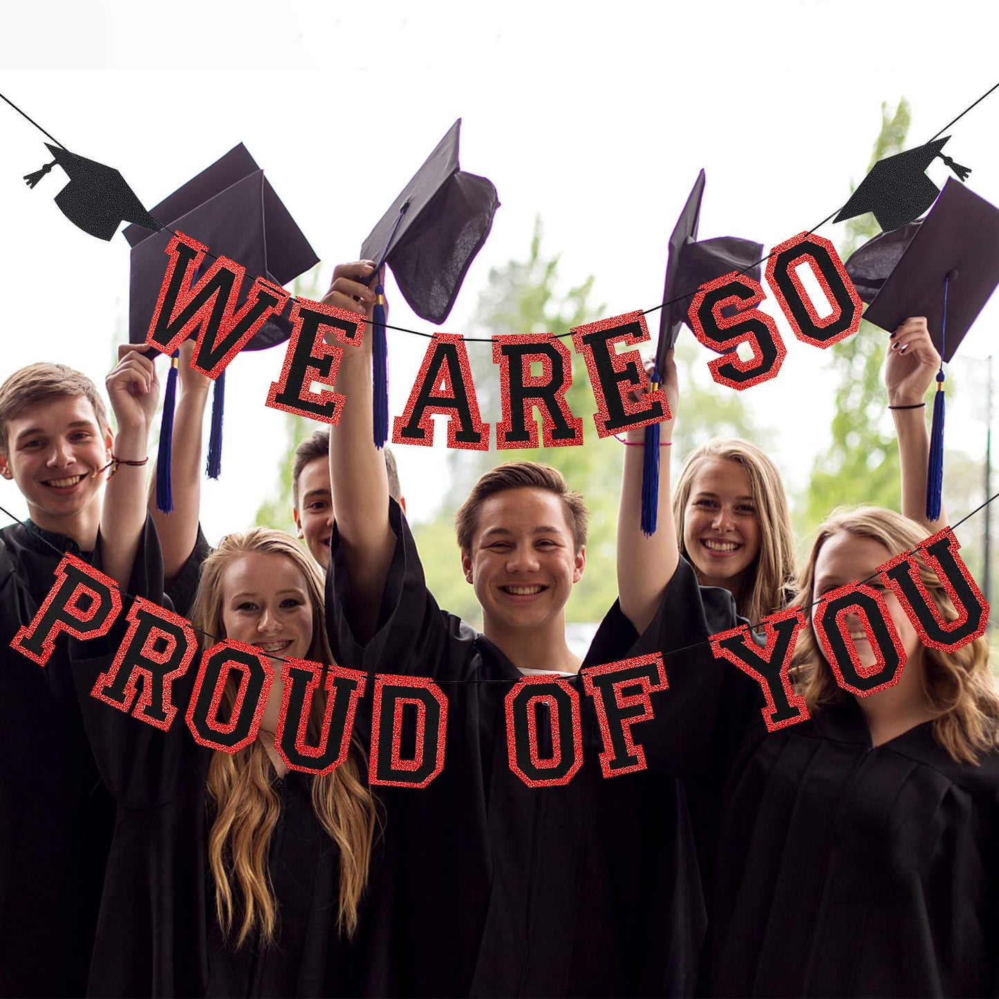 LeeSky 2025 Graduation Banner – Red & Black, We Are So Proud of You