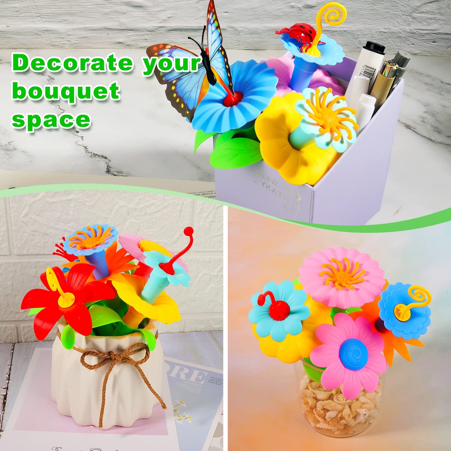 Leetous 156-Piece Insect Flower Garden STEM Toy — Birthday & Easter Gift for 2-6 Year Olds