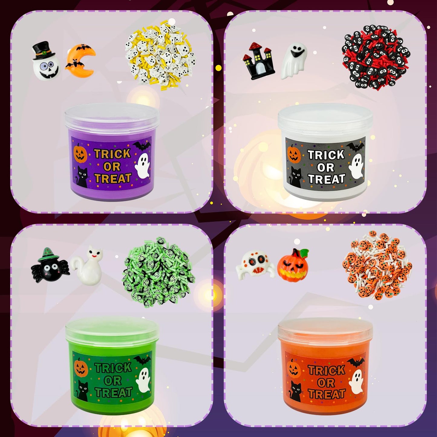 Leetous Halloween Slime Kit – 8 Pack Non-Toxic DIY Treats for Parties & Classroom Prizes